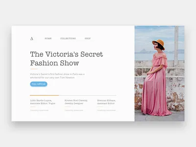 Fashion blog layout blog concept fashion uiux