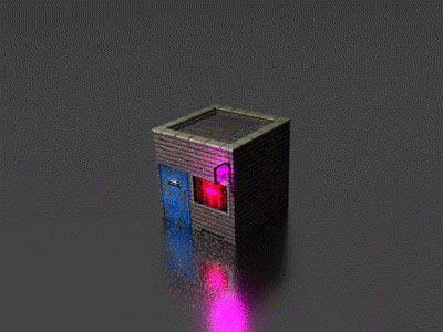 Bar - Work In Progress - Animated 3d animated animation bar blender brick building illustration neon