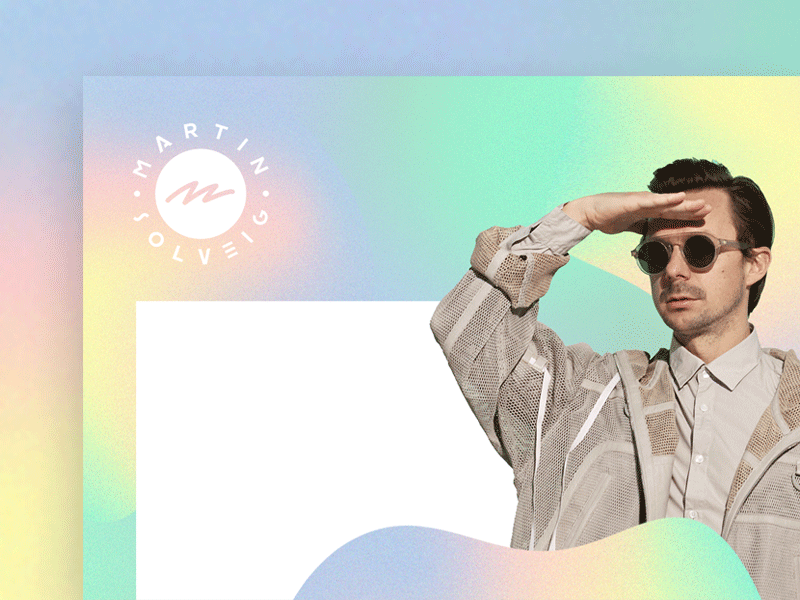 Martin Solveig brand branding colors dj edm electronic layout music noise pastels photo tour