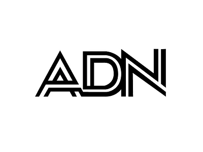 ADN Studio adn black branding letter ligne logo logotype brand type typography
