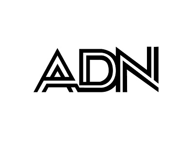 ADN Studio adn black branding letter ligne logo logotype brand type typography