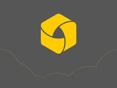 Cloud Services Logo cloud services flat hexagon logo