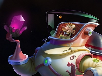 Space Geologist crystal geologist planet space space suit star