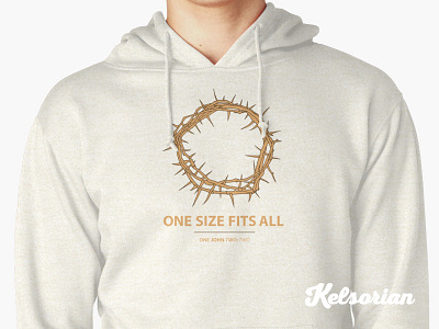 One Size Fits All Hoodie bible bible verse christian hoodie crown evangelism faith faithful god pray prayers spiritual thorns