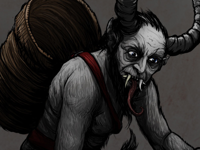 Happy Krampusnacht christmas dark holiday holidays horror illustration krampus