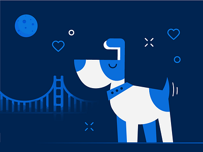 San Francisco Doggie california dog doggie francisco gate golden midnight moon night pet san vet