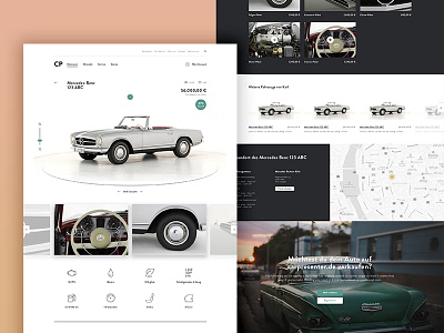 Marketplace for selling beautiful cars 360 cars clean design interface landing marketplace minimal page ui web webdesign