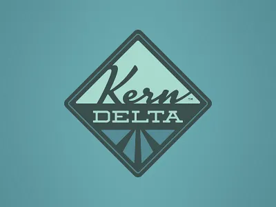 Kern Delta agriculture badge california crest delta industry logo patch river seal