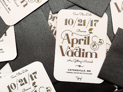 Save The Date date floral married save the date typography wedding