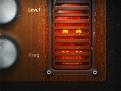 Warm boost lamp module music sound ui volume warm wood