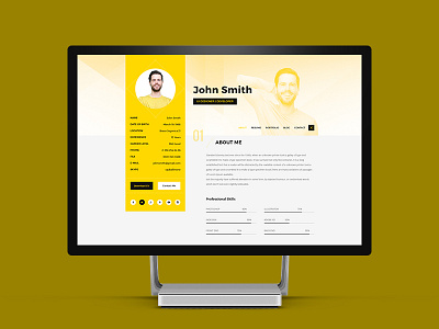 CV/vCard/Resume Template cv design resume template ui vcard