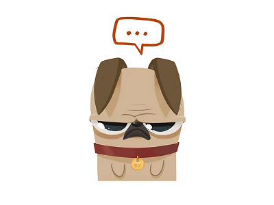 Dog sticker cartoon character characterdesign dog funny imessage ios sticker