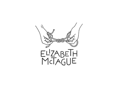 Macrame Logo : Elizabeth McTague brand branding fiber art icon icon design lettering logo design macrame squarespace