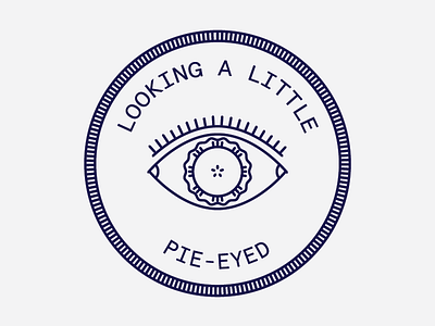 Pie-eyed eye line work pie pun