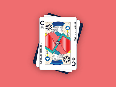 Jack of Cloud cards illustration jack las vegas playing cards sticker