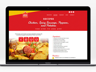 Recipe Post cook corporate design food meat recipe responsive split website