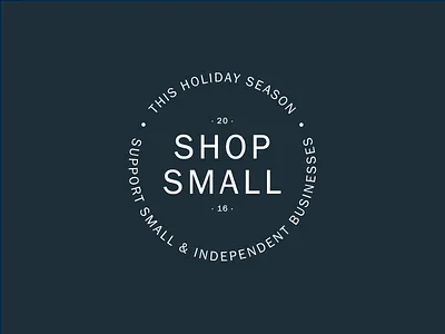 Shop Small Badge badge branding logo logomark mark shop small typography wordmark