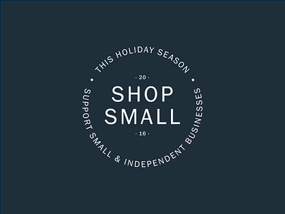 Shop Small Badge badge branding logo logomark mark shop small typography wordmark