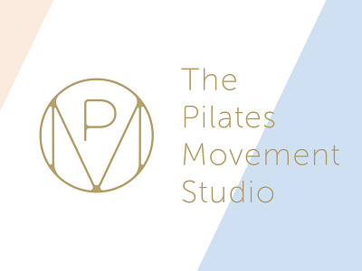 Pilates Movement Studio branding logo monogram pilates soft yoga