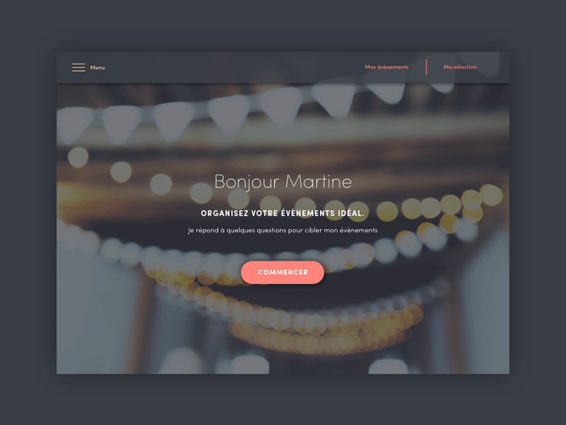 #006 Daily UI challenge - Event plateform - Interactive form dailyui event event agency form friendly interactive form minimalist natural langage form ui ux