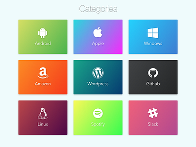 Daily UI 099 | Categories 099 blocks categories daily ui dailyui gradients modules