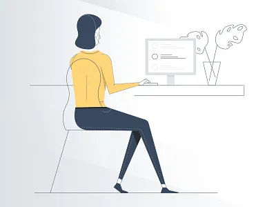 New Skedulo illustration Style illustration line person