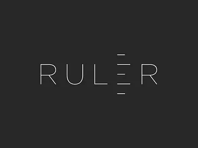 Ruler ( ver.2 ) branding clever logos icon idea identity illustration logo mark monogram ruler symbol