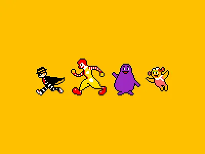 McDonald's Ronald and Friends mcdonalds pixel art