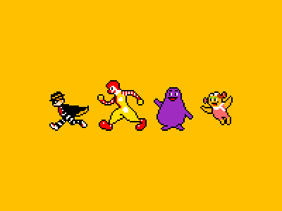 McDonald's Ronald and Friends mcdonalds pixel art