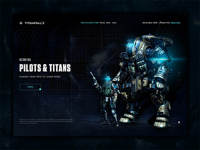 Titanfall 2 concept design concept design game promo titanfall ui ux web