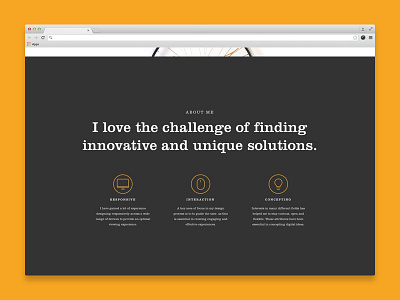 About me designer mobile portfolio responsive ui ux website