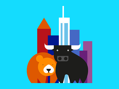 Financial Centre Frankfurt bear bull financial centre frankfurt illustration stock exchange