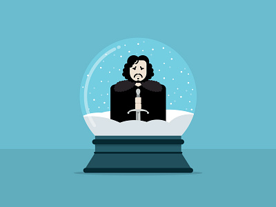 Jon Snow Globe game of thrones illustration jon snow snow snow globe vector winter
