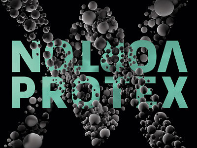 PROTEX VORTON 3d bubble poster sphere typography