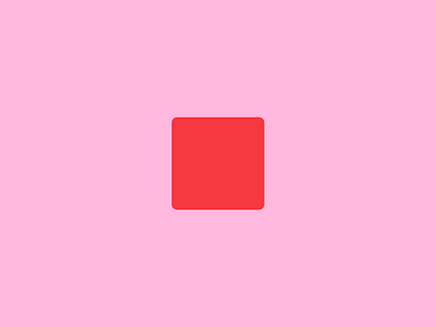 Rounded Square on Pink illustration minimal pink red rounded shape square vector