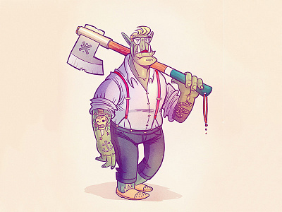 Hipstorc character design doodle hipster illustration orc procreate