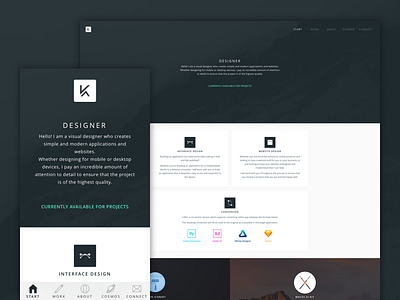 KeirAnsell (.com) portfolio responsive web website