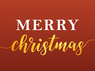 Merry Christmas christmas foil gold script typography