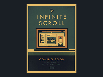 Infinite Scroll - poster animation interface laptop motion poster social media ui