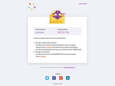 Сheck email template 3 - xsolla cartoon email icon tolstovbrand vector xsolla