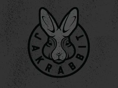 Jakrabbit Logo branding grunge icon jakrabbit logo