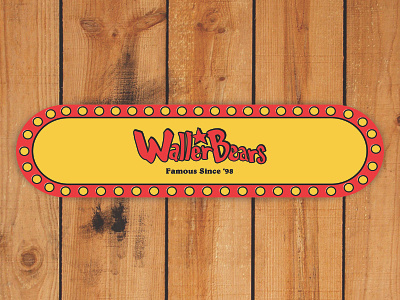 Waller Bears Bojangles Skateboard Deck bojangles custom text deck design logo mashup skateboard