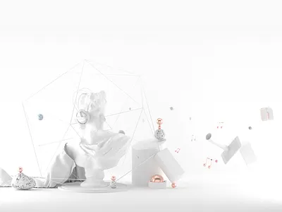 thisweek 3d 3d design abstract blender gold marble modeling white