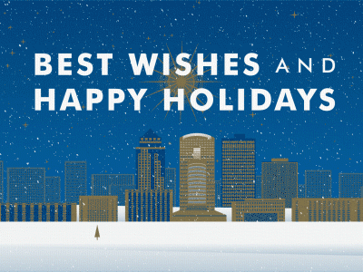 Holiday Card End Scene ae after effects animation des moines holidays snow