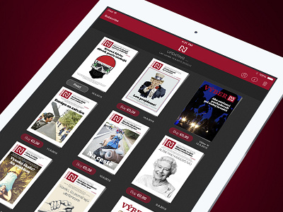 CoverPage Reader - Dark skin digital magazine newstand ui ux