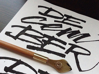 Ruling Pen caligrafia calligraphy december ink lettering ruling pen