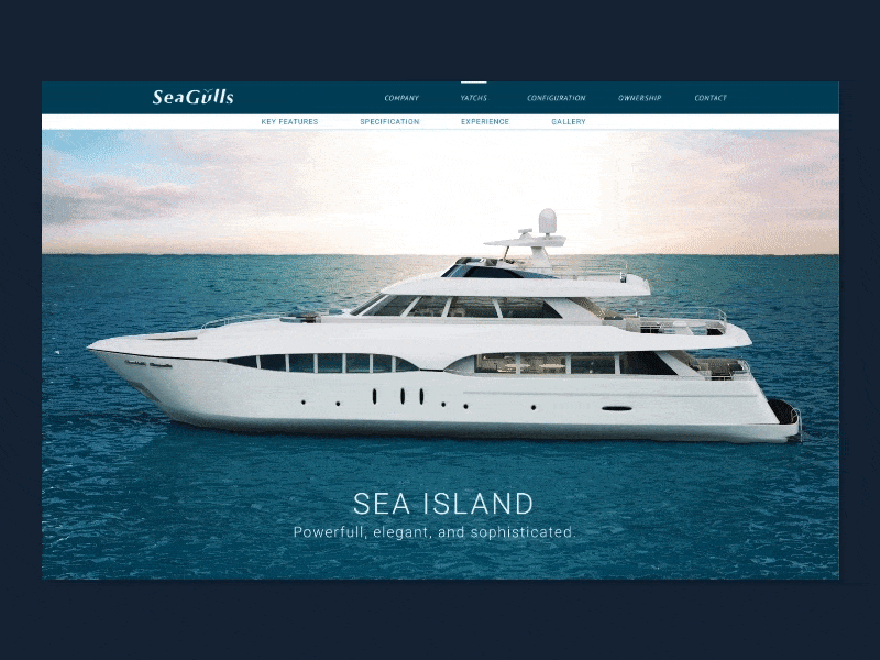 Concept Yacht interaction 360 3d animation ar motion principle ui ux vr web website