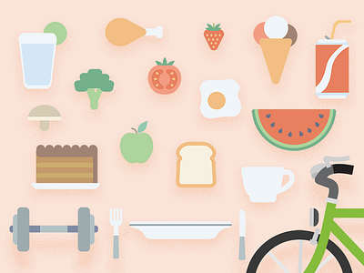 Nutrition 2d adobe illustrator flat nutrition simple