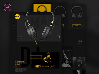 Aiaiai music redesign "xd tryout" adobe xd aiaiai dj freebie music redesign tryout ui ux webdesign