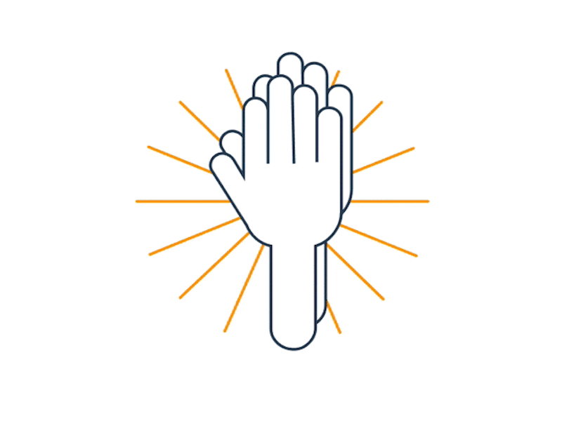 High Five animation css high five illustration line svg vector